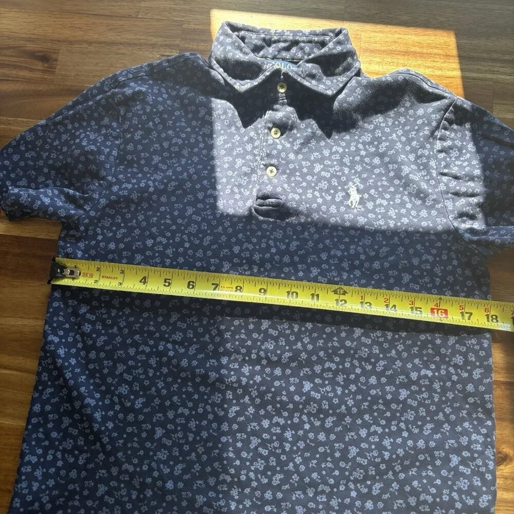 Polo Ralph Lauren CUSTOM SLIM FIT Men’s SMALL Floral Polo Shirt Preppy Old Money